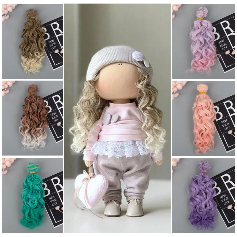 Screw Hair-Extensions Wefts-Accessories Tresses Curly All-Dolls Toys Wig Muziwig