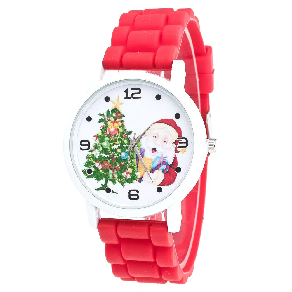 Для мальчиков и девочек; детские спортивные часы Цвет модные силиконовый ремешок наручные часы Детские часы Relogio Infantil montre enfant Рождество часы подарок Q - Цвет: Red