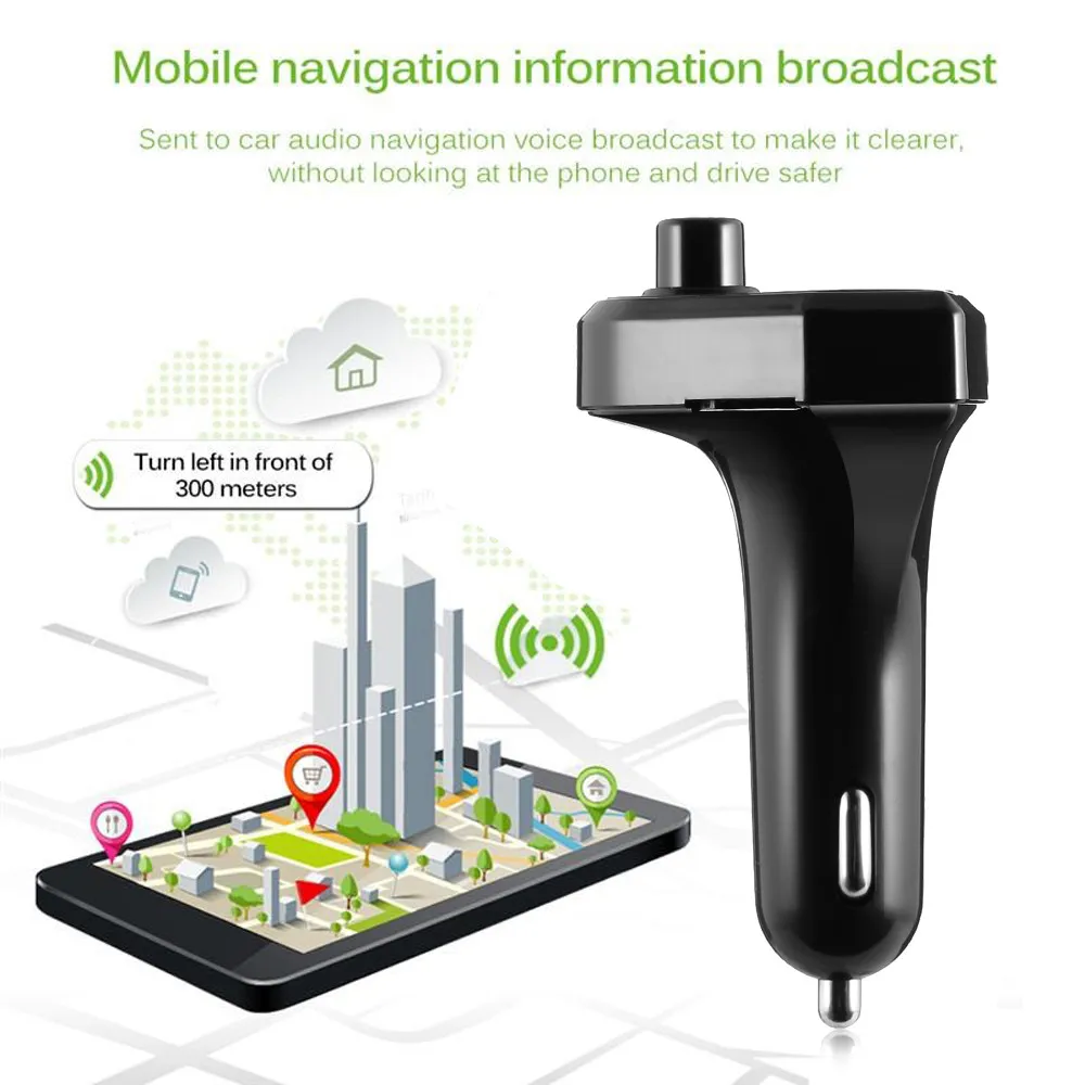 Bluetooth автомобильный комплект fm-передатчик беспроводной радио адаптер usbпередатчики два Usb порта зарядное устройство MP3-плеер D2