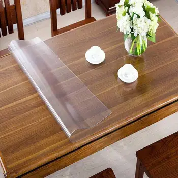 

Transparent Waterproof Oil-proof Rectangle Table Cover Mat Tablecloth Wedding Dining Table Cover Tea Table Cloth for party