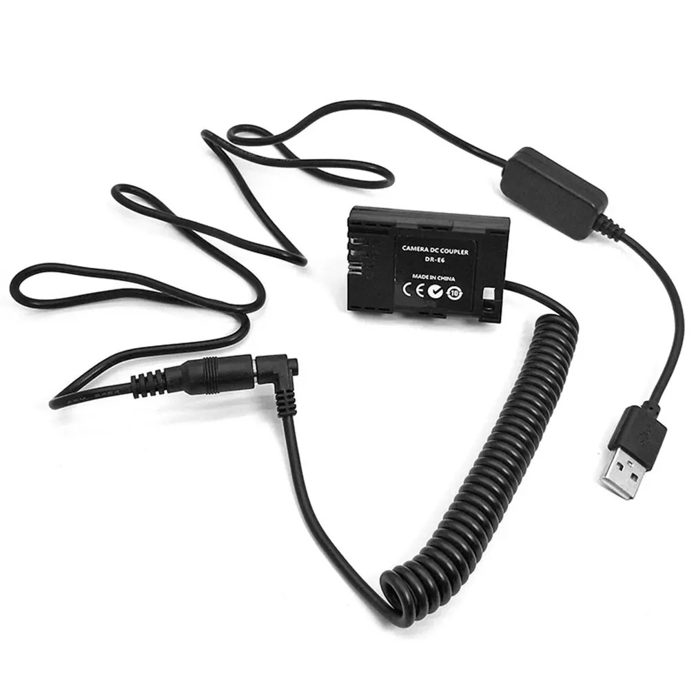 USB Мощность кабель женский 5,5 мм разъем с 8V регулятор для Камера Батарея соединитель прямого тока LP-E6 DR-E6/AC-PW20 NP-FW50/BLN1