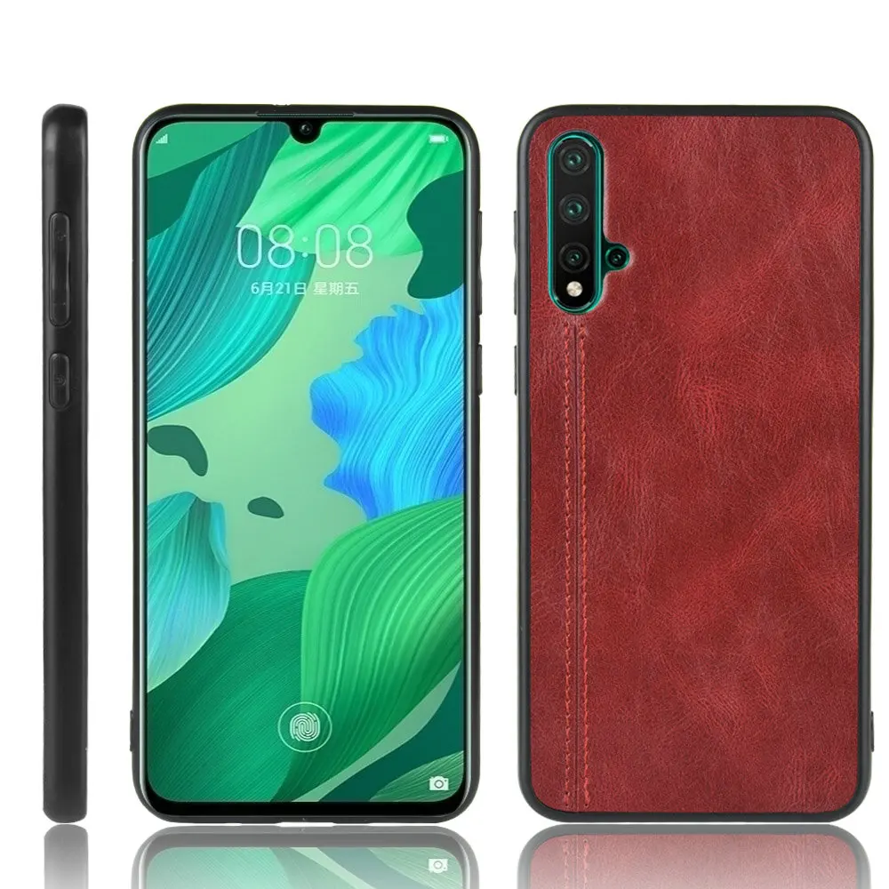 Чехол-накладка Nova5T для huawei Nova 5 T, роскошный бампер из искусственной кожи и ТПУ, противоударный чехол для huawei Nova 5 T, чехол Nova T5 5 Pro 5i