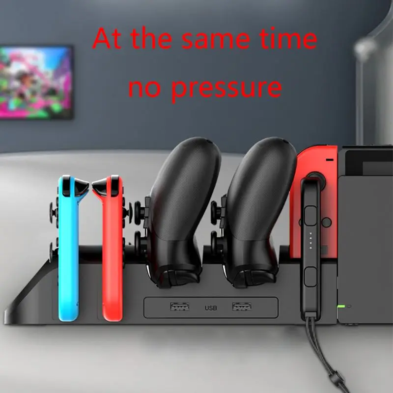 

Charging Dock Station Charger Adapter for N-Switch Joy-Con/Pro Controller Handle