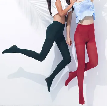 

2020 1pc Women Sexy Pantyhose Big Size Spring Autumn Winter Warm Nylon 120D Velvet Candy Colors Seamless lidies long stocking