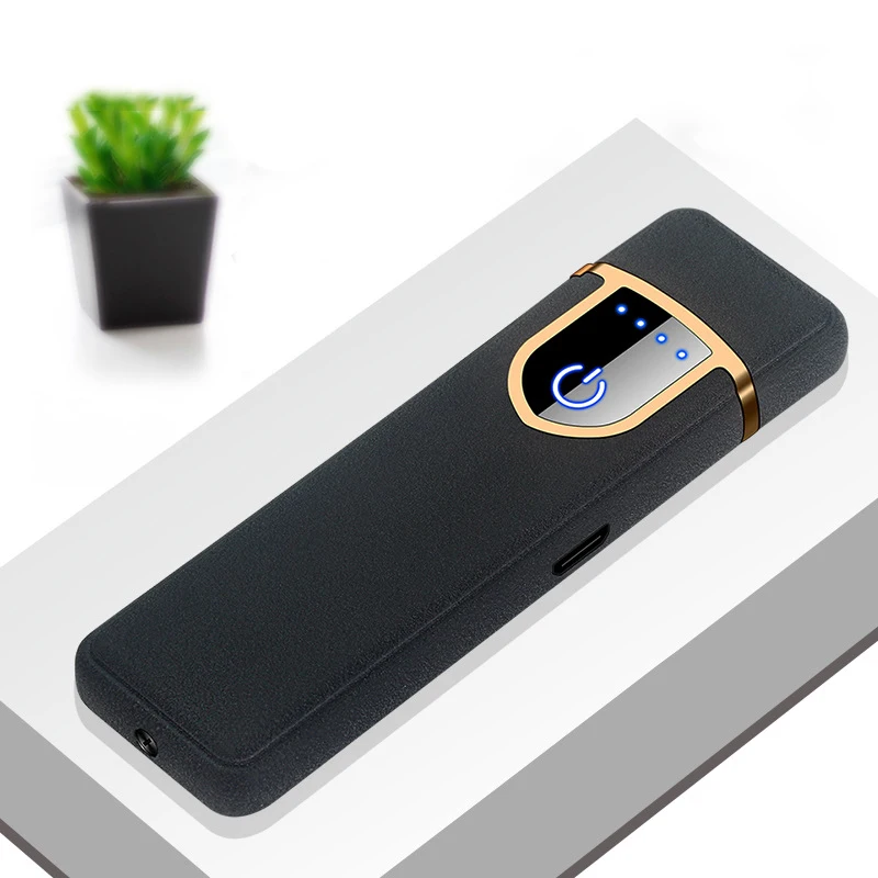 

USB Charging Touch Sensing Switch Double-sided Lighter Windproof Flameless Electronic Cigar Cigarette No gas Electric Lighters