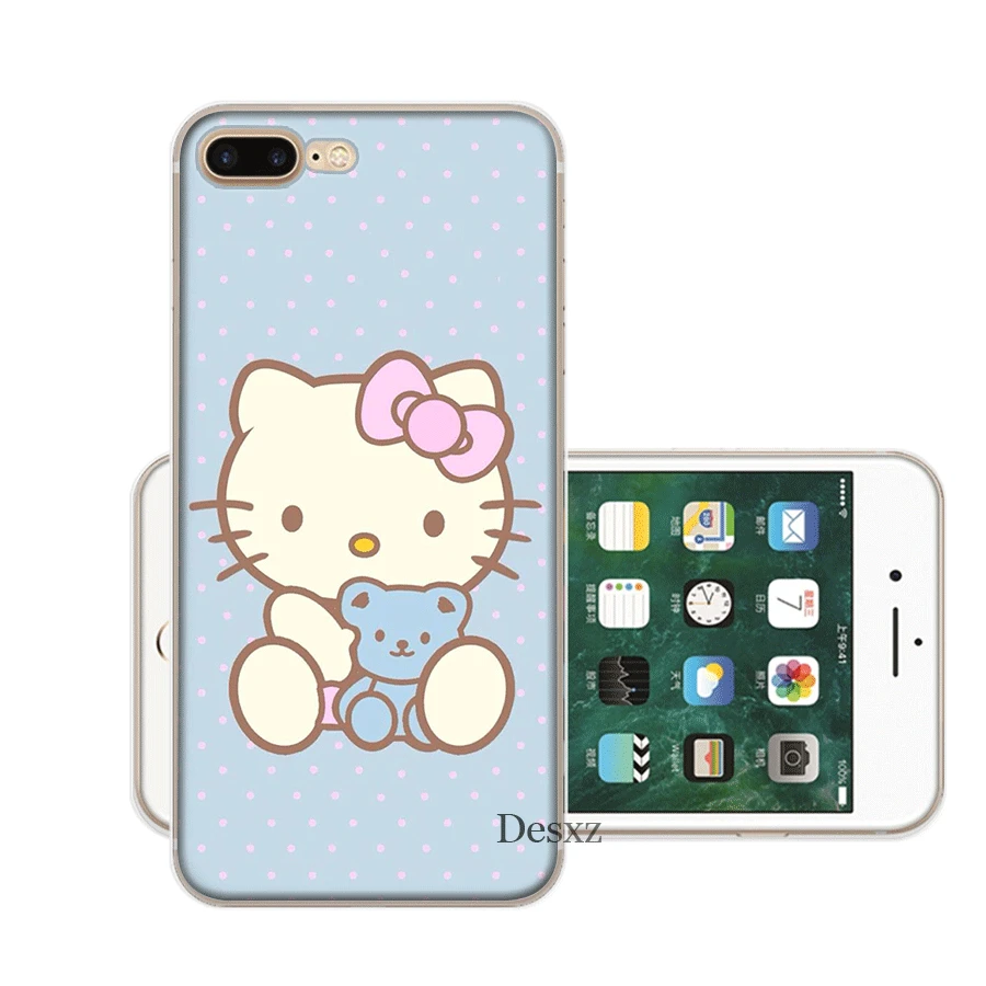 Чехол для мобильного телефона iPhone Apple XR X XS Max 6 6s 7 8 P Lus 5 5S SE Shell прекрасный розовый hello kitty Защита Мода