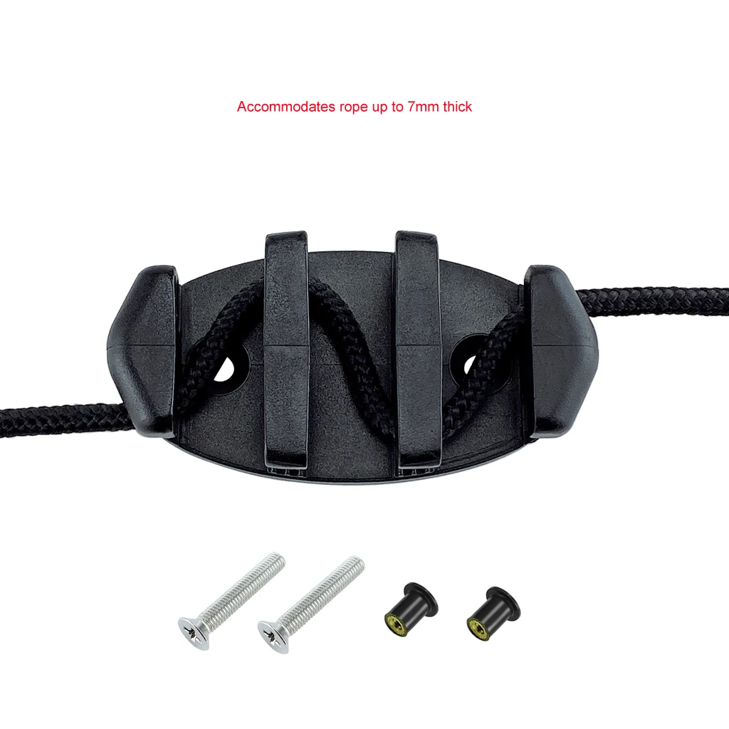 MARINE BOAT CANOE KAYAK BLACK PLASTIC ZIGZAG ANCHOR CLEAT SECURE BOW