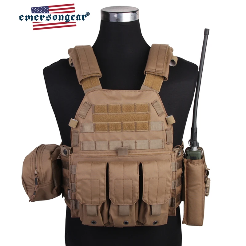 Emerson gear Emerson Тактический бронежилет LBT6094A стильная тарелка несущая Боевая охотничья жилетка W 3 мешков военная армия, для страйкбола снаряжение