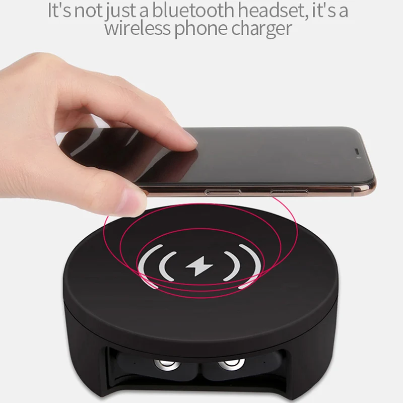 CALETOP Bluetooth 5,0 наушники TWS IPX5 водонепроницаемые наушники-капельки HiFi с сенсорным микрофоном 2600 мАч зарядное устройство чехол с беспроводным зарядным устройством