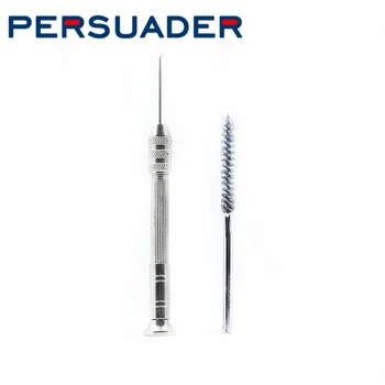 

Persuader Hot 1set fly tying dubbing tools stainless wire bristle dubbing brush&sharp angled needle bodkin new fly fishing tools