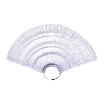 

Display Nail Polish Nail Art Tips Color Pop Sticks Display Fan Practice Starter Ring Clear DIY Make Up Tool