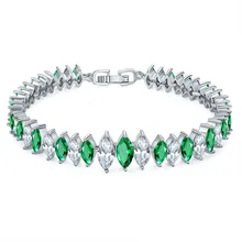 5 моделей, два цвета, кубический цирконий, Теннисный браслет, цепочка, элегантные женские вечерние ювелирные изделия, серебряное покрытие, CZ браслет, свадебный подарок