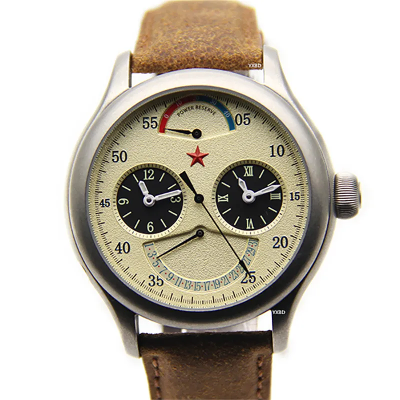 Ретро Красная звезда GMT двойной часовой пояс мужские часы лучший бренд класса люкс ST2545 автоматические механические часы мужские s календарь 45 мм большой циферблат