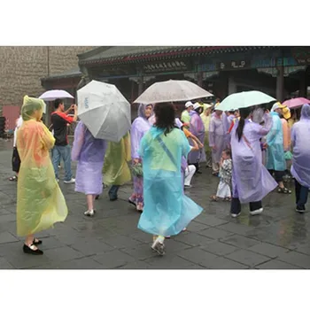 

1Pcs Disposable Raincoat Adult Emergency Waterproof Hood Poncho Camping Must Rain Coat Unisex