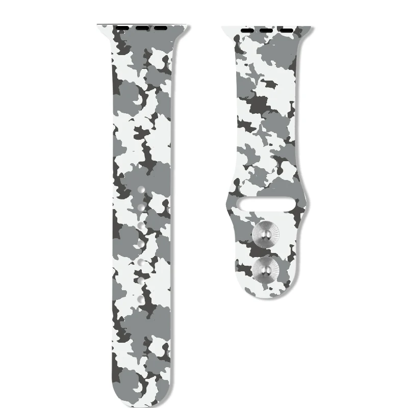 Ремешок для Apple Watch Band 4 44 мм 40 мм Iwatch Band 38 мм 42 мм Серия 2 силиконовые браслеты с Pecking Opera style - Цвет ремешка: Camouflage white