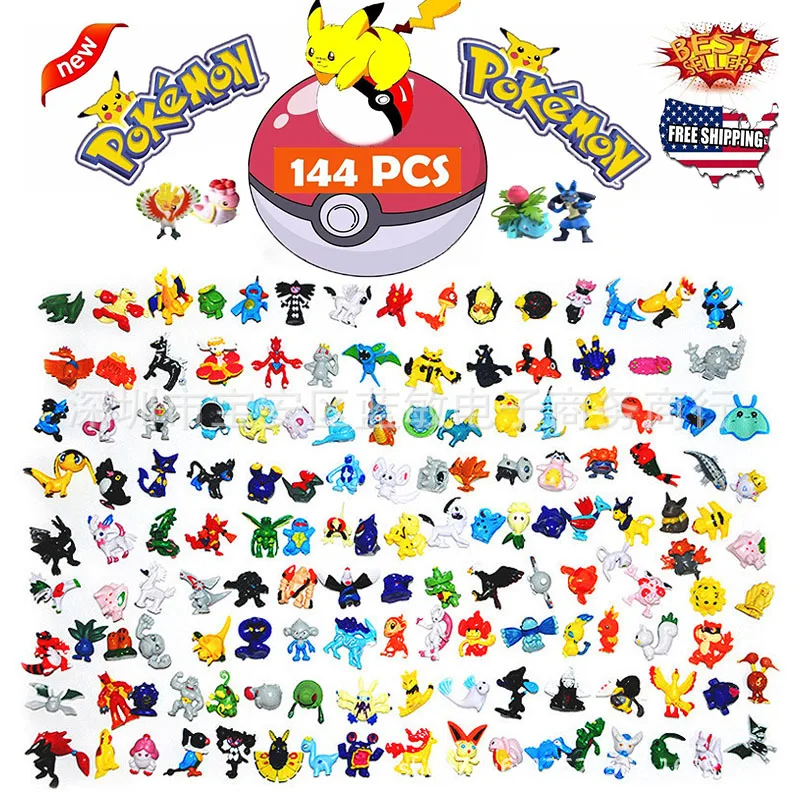 TAKARA TOMY-конструктор с фигурками из м/ф “Покемон” 144 разных стилей 24 шт./упак. новых кукол-трансформаторы приобретаемые форму игрушки для Carta Покемон коллекционные куклы