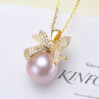 

S925 Sterling Silver Material Pendant Clasp Pearl Pinch Clip Bail Pendant Connectors Bail Beads Jewelry Findings Accessories