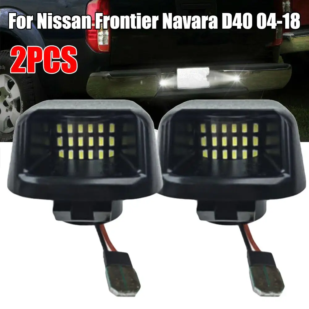 2 шт. IP67 18SMD 3 Вт белый светодиодный светильник номерного знака для Nissan Navara D40 Frontier Suzuki Pickup
