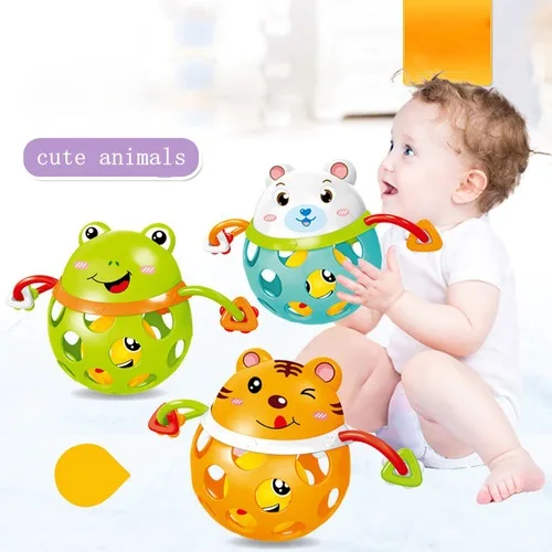 

Silicone Teether Rattles Baby Toys 0 4 6 12 Months Soft Newborns Infants Educational Toy 0 Toddle Developmental Hand Grip Rattle