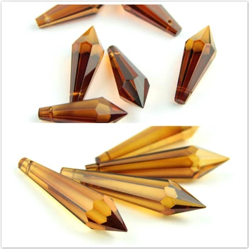 

38MM/63MM/76MM Tea Crystal Lighting Prism Parts Glass Crystals Icicle U Drop Pendant For Sale