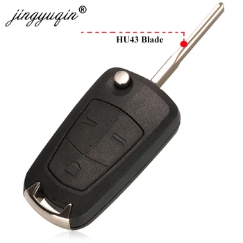 Keyforkess Flip 3 pulsanti telecomando portachiavi ASK 315MHz PCF7946 per Vauxhall/Opel Vectra C, Signum 2003-2007 Uncut HU43/HU100 - Jingyuqin Flip 3 pulsanti telecomando portachiavi ASK 315MHz PCF7946 per Vauxhall Opel Vectra C Signum