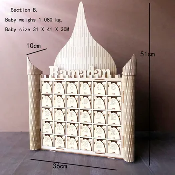 

The new DIY Muslim palace countdown RAMADAN eid al-fitr countdown decorative gift box is placed