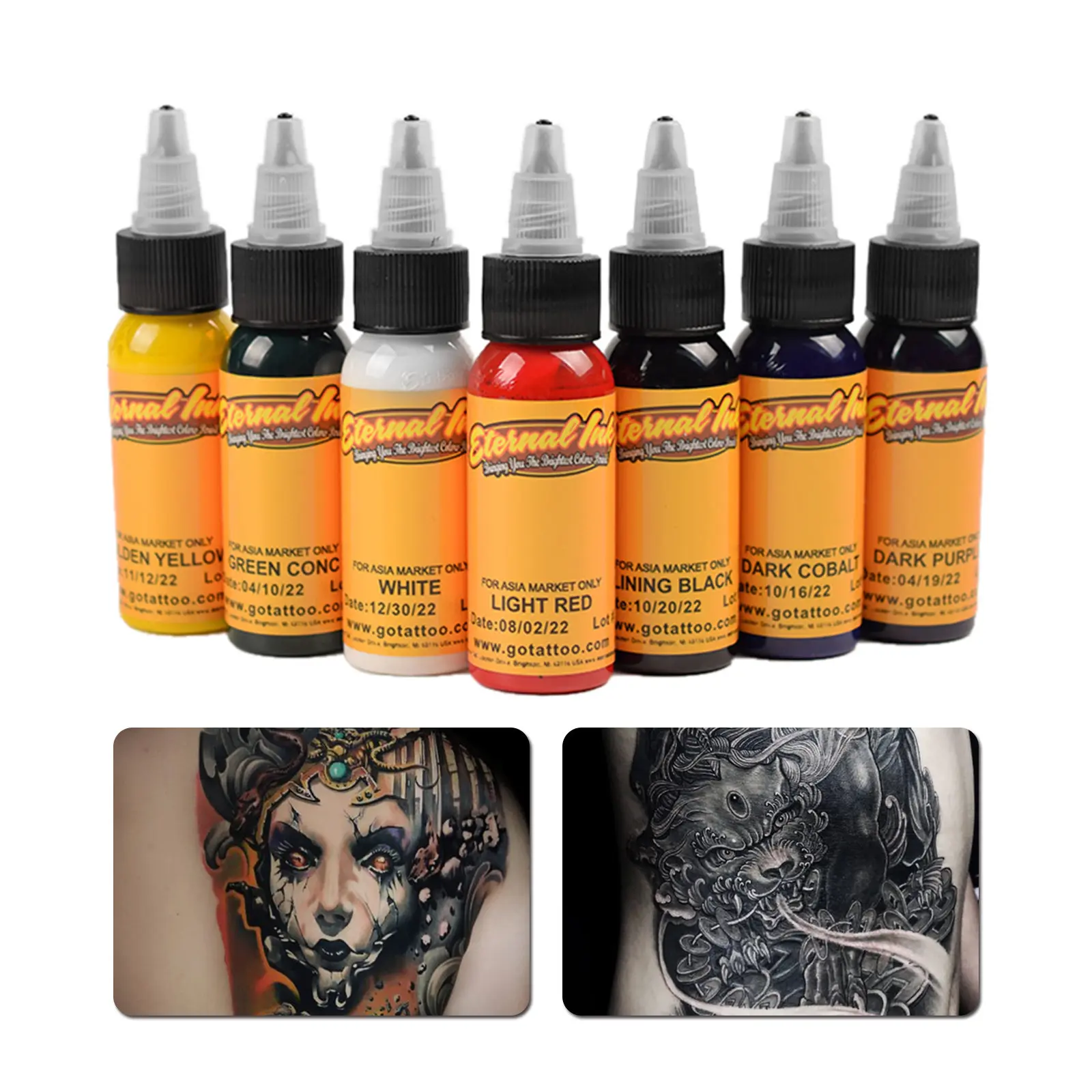 30ml 7Color Mixing Tattoo Ink Permanent Makeup Tattoo Paint Body Art Natural Plant Permanent Pigment Ink Set Supplies