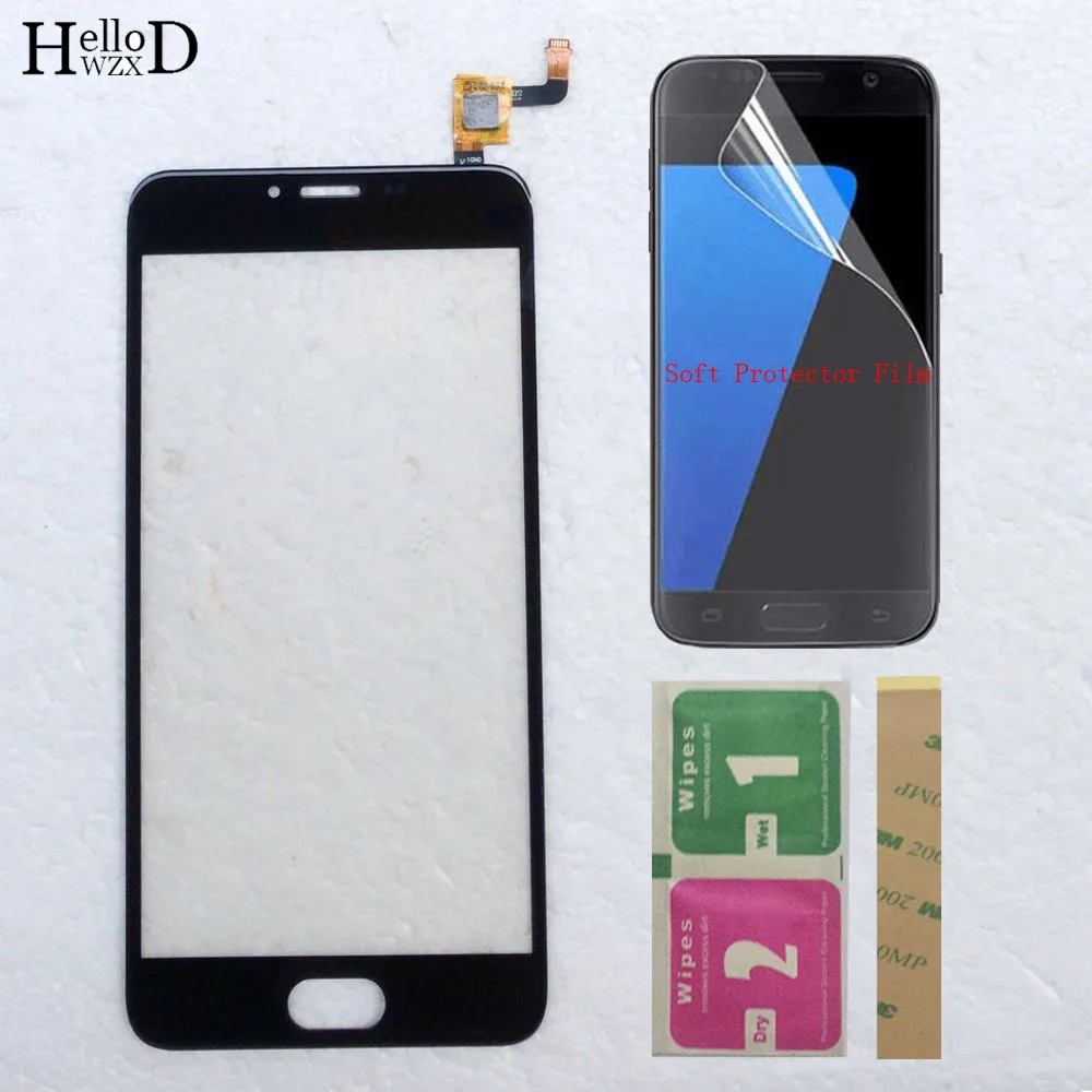Сенсорный экран дигитайзер панель для Meizu M5 Mini Сенсорное стекло дигитайзер панель объектив сенсор сенсорный экран для Meilan 5 защитная пленка - Цвет: Black