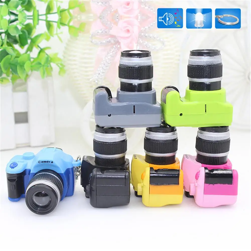 

Cute Led Camera Flashing Toys For Kids Digital Camera Keychain Luminous Sound Flash Light Pendant Bag Accessories Children Toy