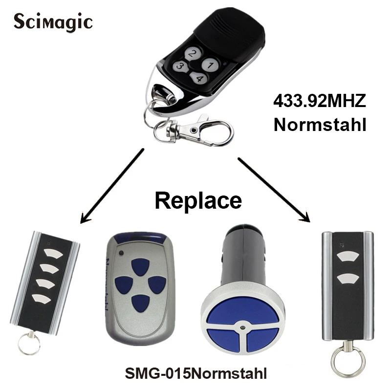 Normstahl RCU 433 2K Remote Control Garage Door Opener Rolling Code 92 MHz for Gate Command 433MHz Key Fob | Безопасность и защита