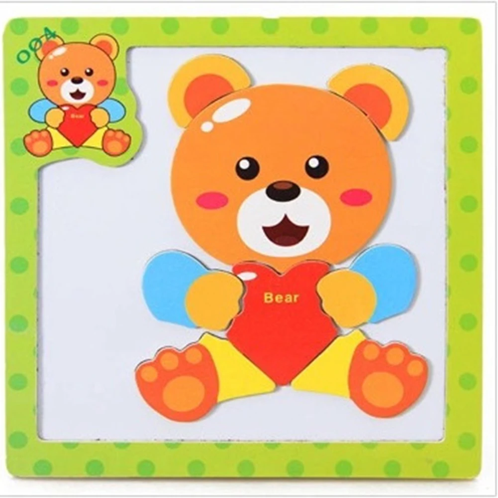 Обучающая игрушка для детей Магнитный пазл мозаика милые головоломки с изображением животных для мальчиков и девочек