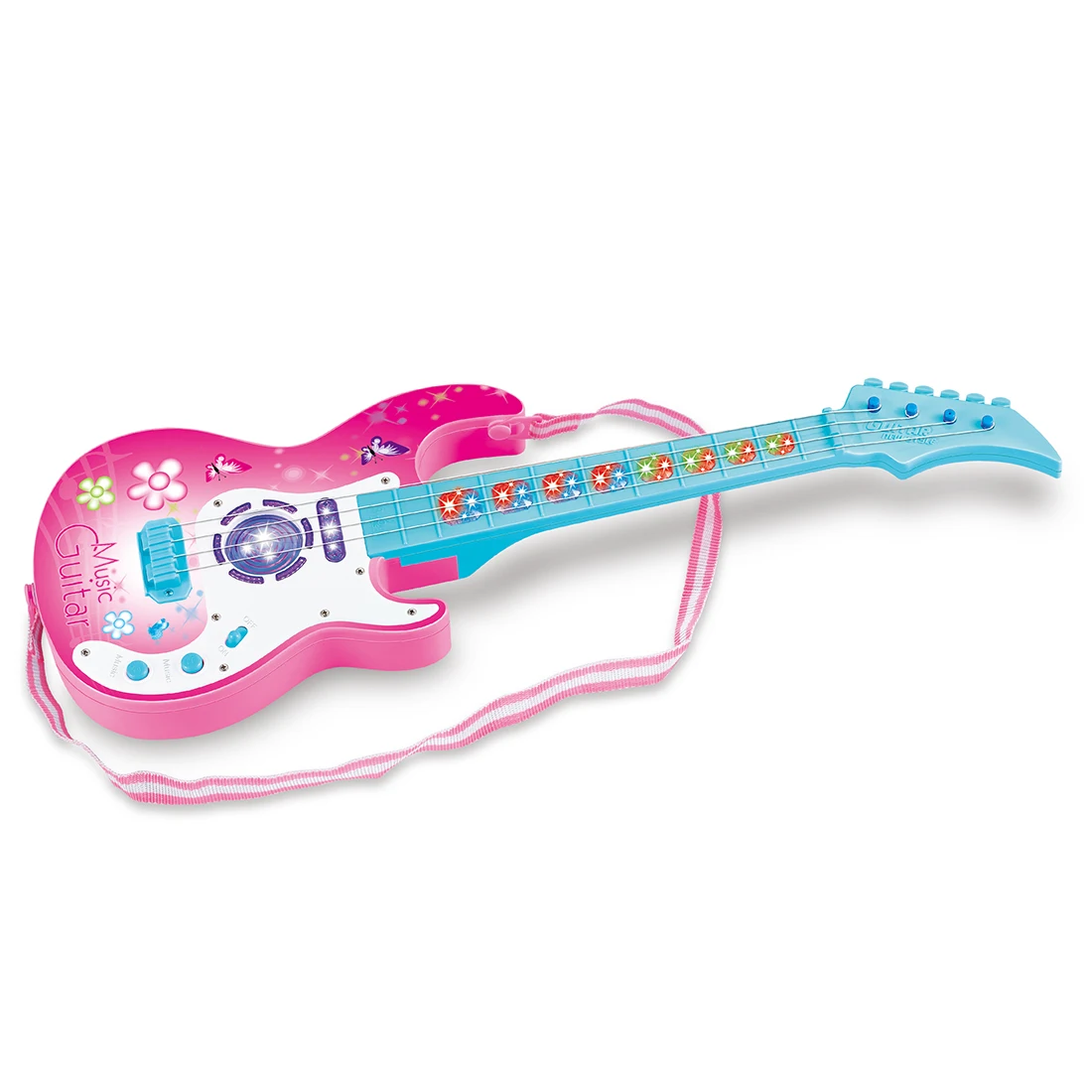 Моделирование Милая 4 струнная музыкальная гитара дети музыкальные инструменты обучающая игрушка 909B