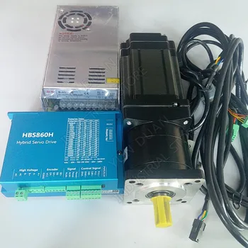 

3Nm Nema23 57MM Closed Loop Stepper Motor Driver with Cooling Fan & Planetary Reducer & 400W Power Supply Kit Encoder Easy Servo