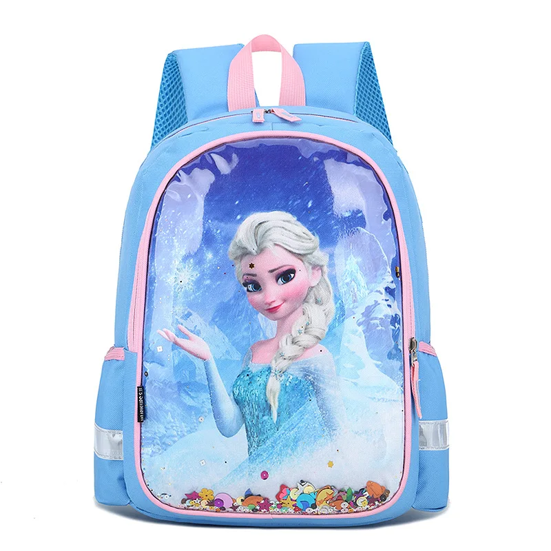 Детский рюкзак Disney Frozen Elsa с мультипликационным принтом вместительная сумка для