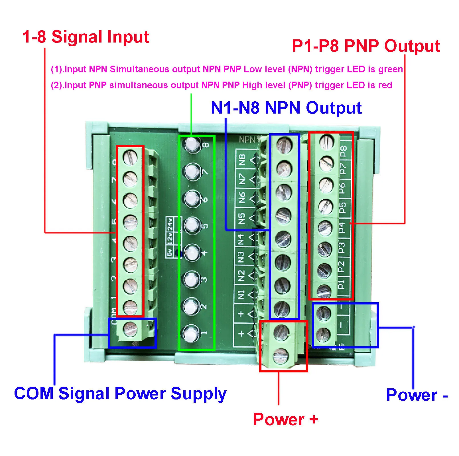 816 CHE Optocoupler Isolation Module Board NPN PNP Dual Output Signal