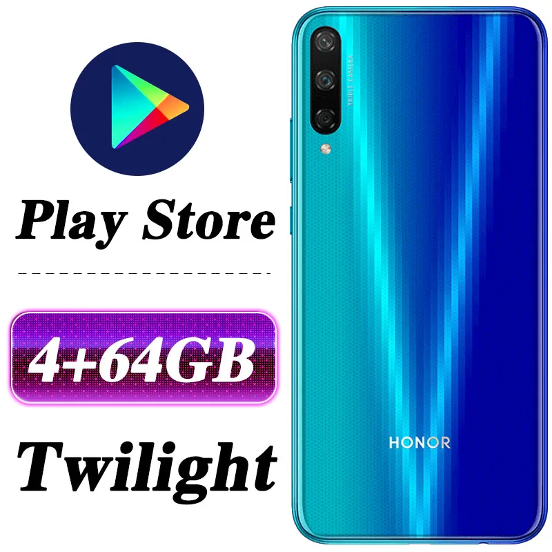 4G 64G Twilight HONOR PLAY 3, мобильный телефон, Honor 3 Play, 6,39 дюймов, Kirin710F, четыре ядра, Android 9,0, разблокировка лица, Поддержка Google play - Цвет: 4G 64G Twilight