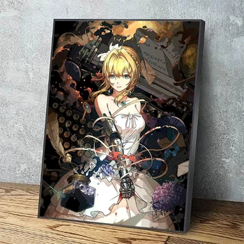 

Modular Pictures Violet Eternal Garden Canvas Japan Anime Painting Wall Art Poster Print Modern Living Room Home Decor Framework