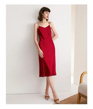 

POKWAI women knee-length dress acetate dress