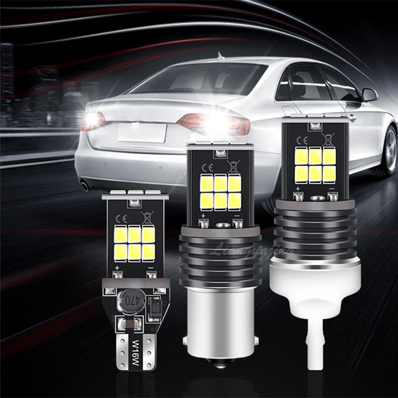 2 шт. Автомобильные светодиодные лампы Canbus 1156 P21W BA15S W16W T15 7440 T20 W21W 15SMD|Сигнальная