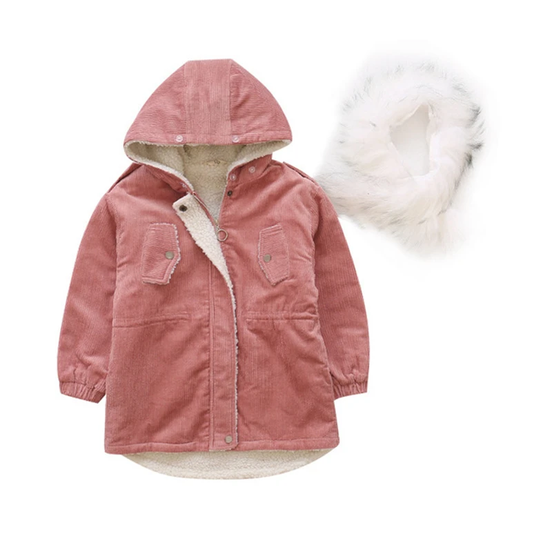 

Kids Winter Hooded Fashion Jacket Coat Girls Warm Fleece Streetwear Long Jacket Teen School Floral Overcoat Outerwear AA60439