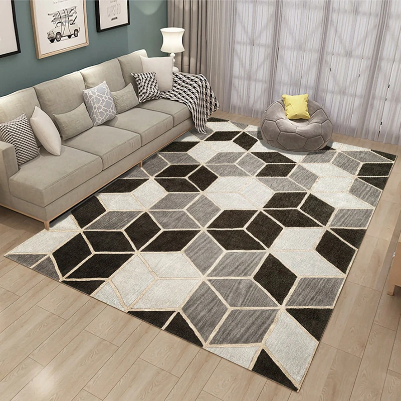 Europe Home decorative soft carpet for Parlor geometric rectangle big sizes area rug bedroom livingroom fleece fabric floor mat | Дом и сад