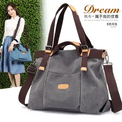 Новая стильная Холщовая Сумка женская сумка на одно плечо в Корейском стиле, модная простая сумка на плечо, большая сумка для путешествий