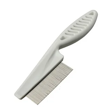 

Pet Hair Grooming Comb Flea Shedding Brush Puppy Dog Stainless Comb Cat Dog Handhold Stainless Steel Hair Combs Cleaning Tool