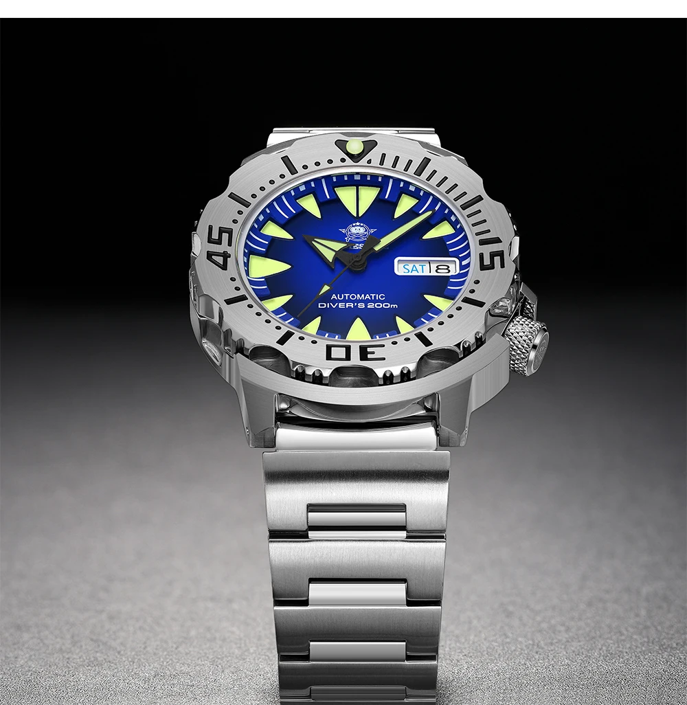ADDIESDIVE AD2103 Brand 42MM Men NH36 Dive Watches with Week Steel Bezel watch captain willard Men's monster watch
