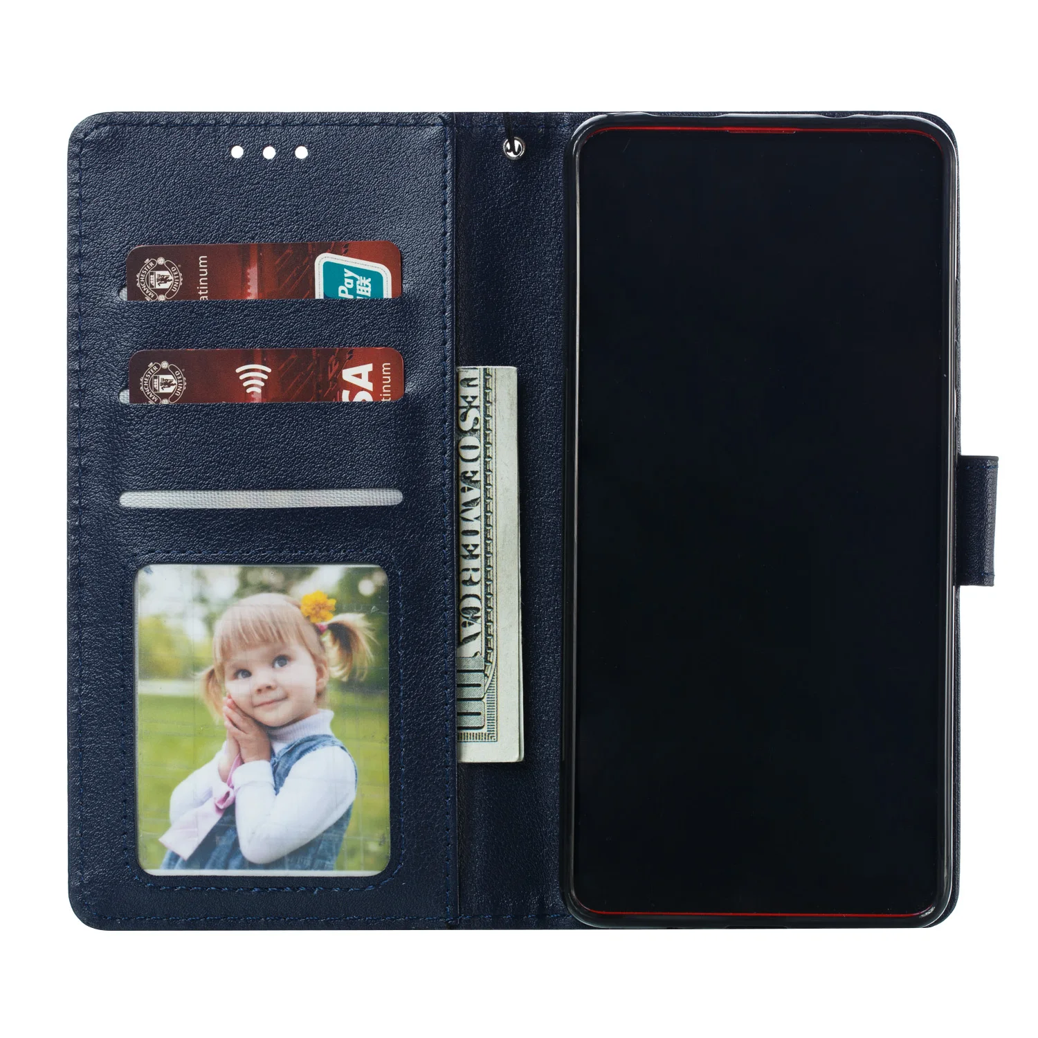 Bao Da Flip Wallet Dành Cho Xiaomi Redmi Note 9 8T 8 7 6 5 Pro 4x Đỏ MI 5 plus 8 8A 9A 9C 7A 6A 4A Funda Poco F1 Đứng Bao Da