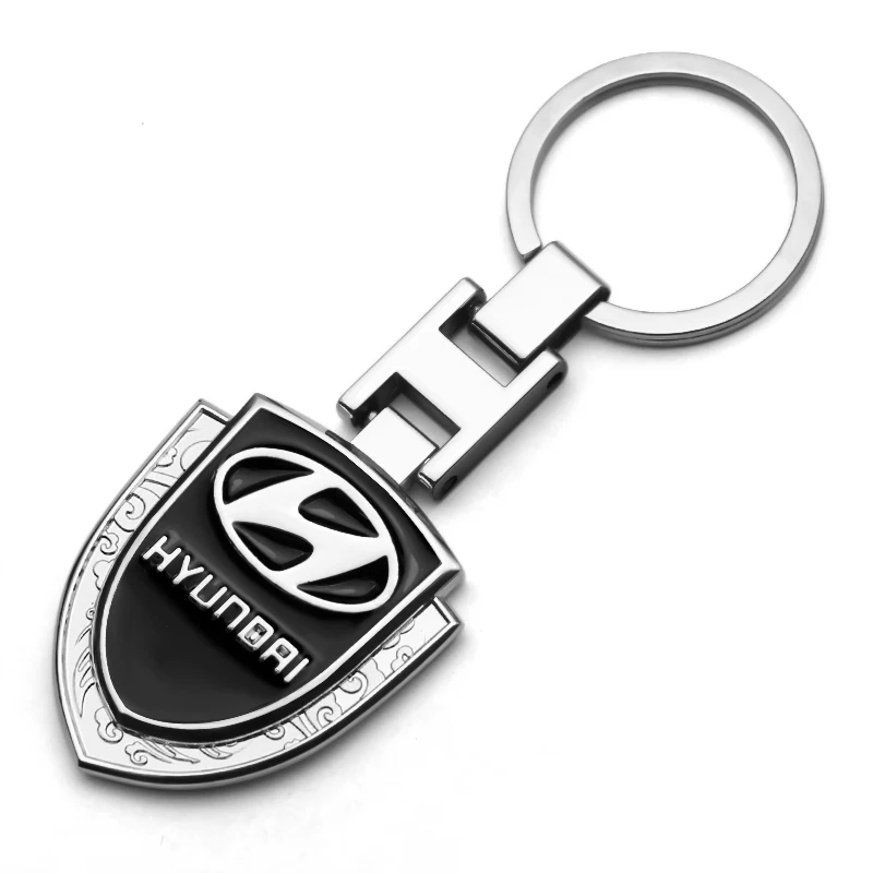 Sunnsport Multicolor Fit Hyundai Keychains Genuine Leather Car Logo Key Chain Fit Hyundai Accessories