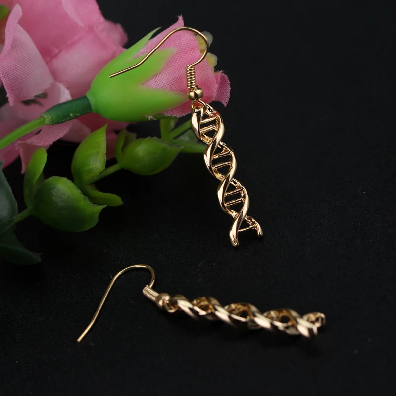 Fashion DNA Dopamine Molecule Earrings for Women Biology Chemical Serotonin Jewelry Hook Earrings Teacher Student Gifts