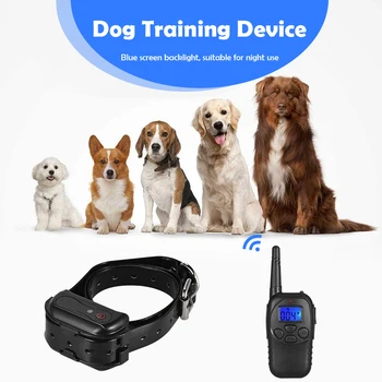 

Pet Remote Control Dog Training Anti Barking Stop Bark Dog Trainer Rechargeable Pet Collar Waterproof Receiver