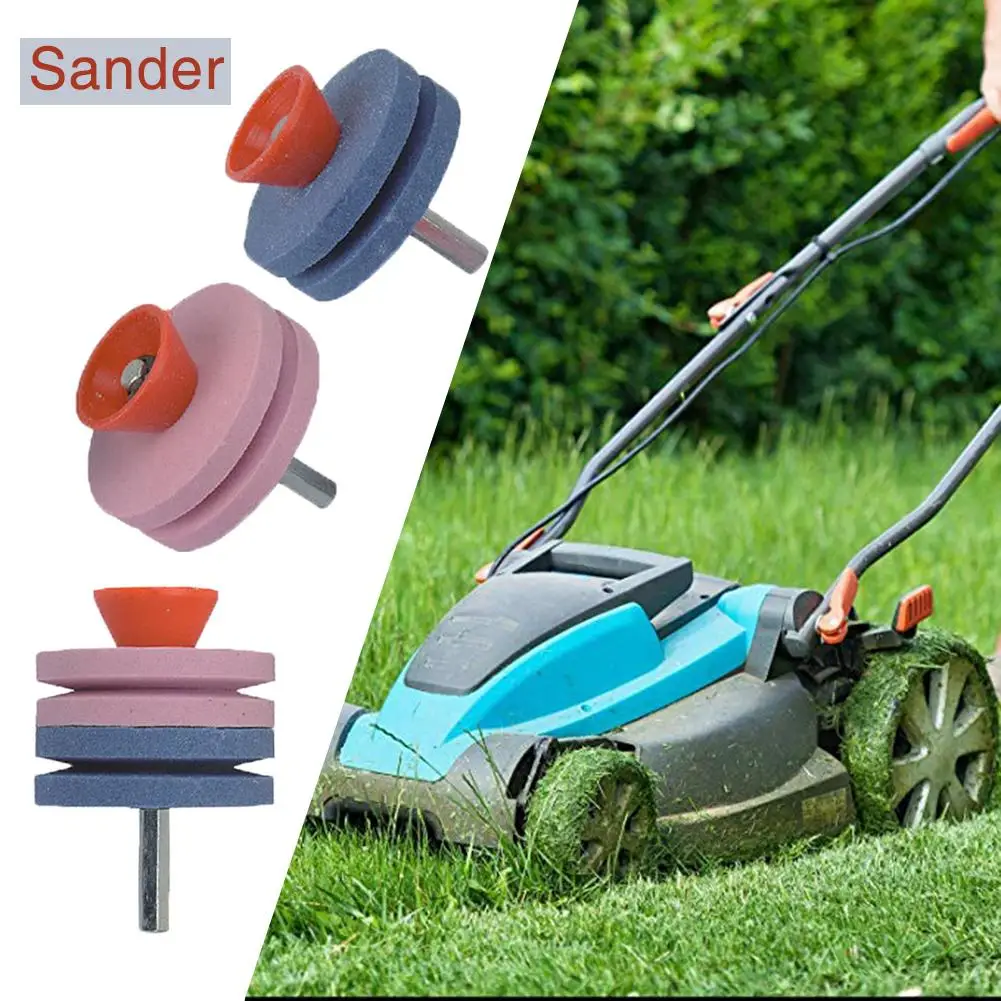 3 Colors Lawn Mower Sharpener Grinding Tool Alumina Ceramic For Pneumatic Electric Drill Hand | Инструменты