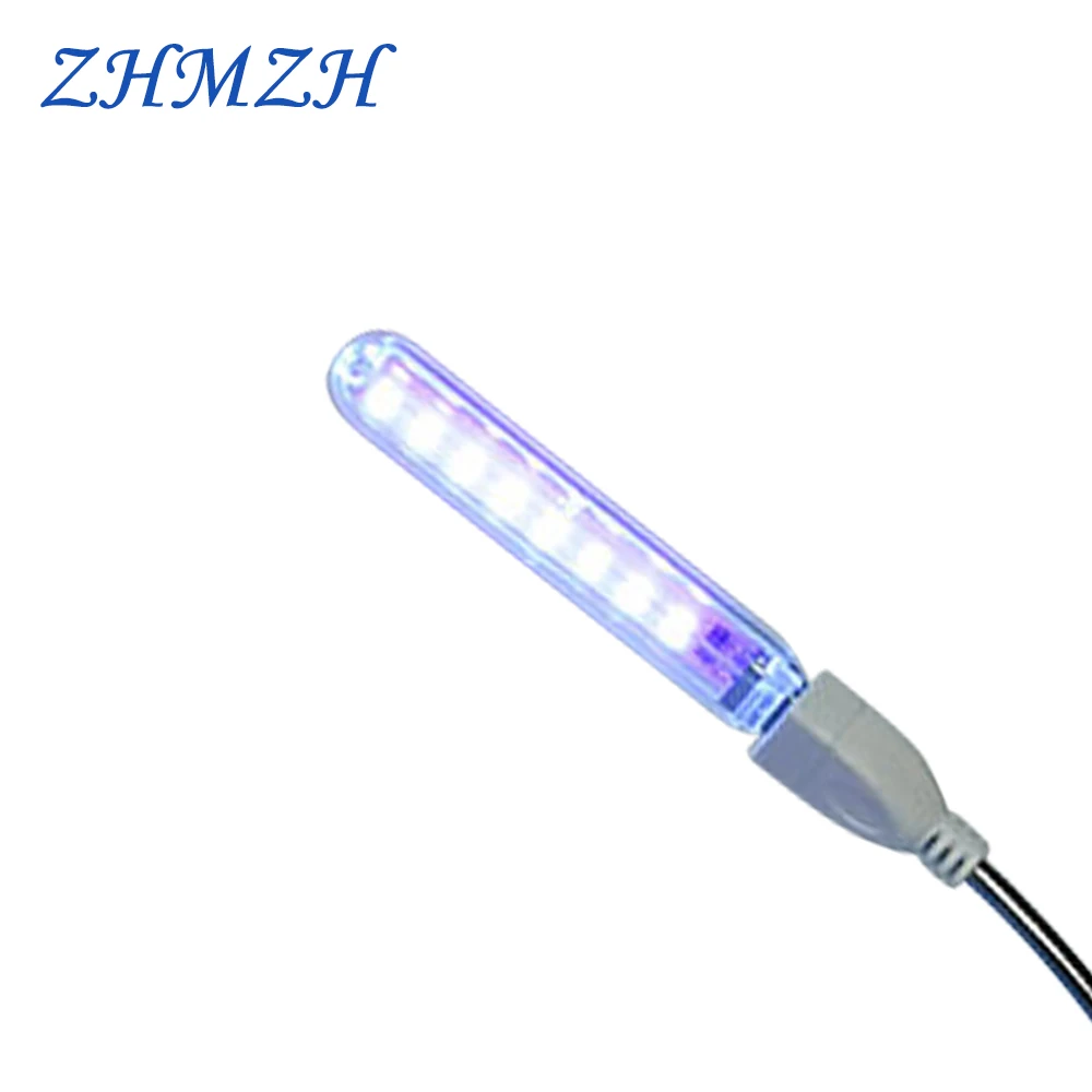 DC5V LED Ultraviolet Sterilizing Lamps 8 LEDs Mini UVA Portable Disinfection Lights UV Lamps USB Germicidal Lamp-uv disinfection lamp,uv sterilization lamp